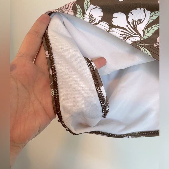 NWOT SHEIN Hawaiian Floral Print Strapless One Piece Swimsuit Bathing Suit - Picture 5 of 7